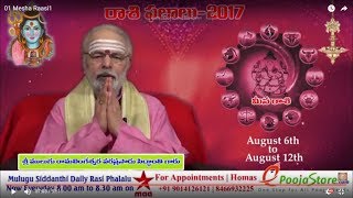 Weekly Rasi Phalalu 2017 August 6th – August 12th 2017