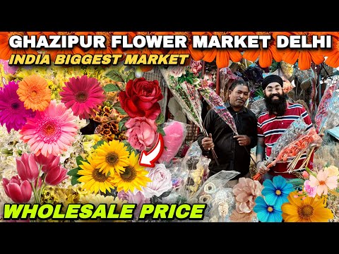 Flower Market Delhi flower market 100+gazipur flower ghazipur mandi  #flowermarket #delhi #ghazipur 