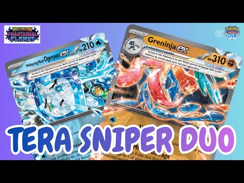 [PTCG] Tera Sniper! Mega Evolution! Phantasmal Flames! Greninja/Wellspring Mask Decklist + Gameplay