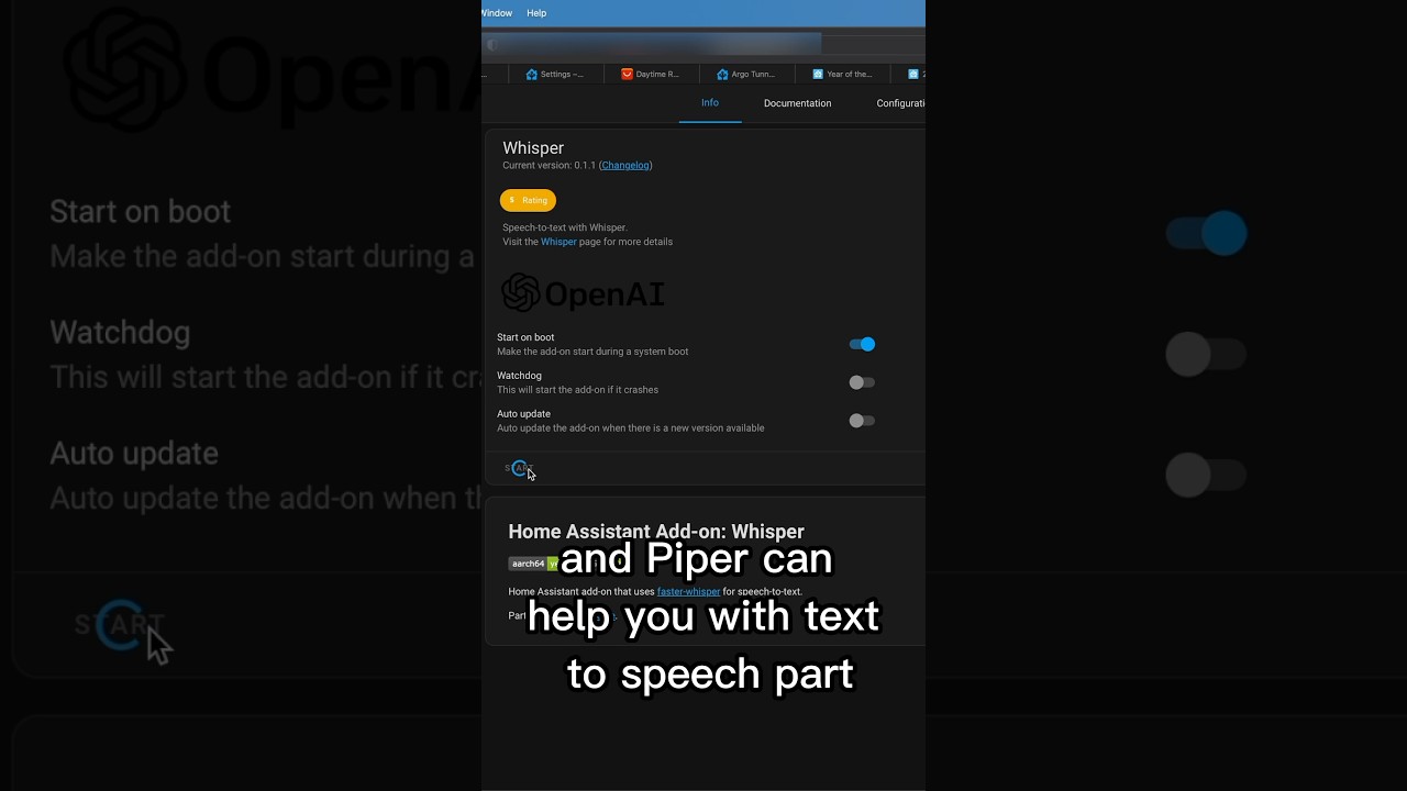 OpenAI Whisper and Piper Add-ons for Home Assistant
