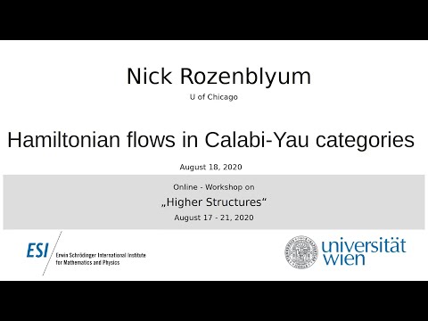 Nick Rozenblyum - Hamiltonian flows in Calabi-Yau categories