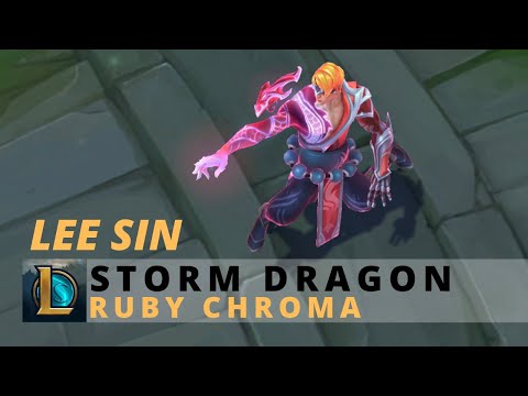 Storm Dragon Lee Sin Ruby Chroma - League Of Legends