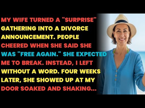 MY WIFE TURNED A "SURPRISE" GATHERING INTO A DIVORCE ANNOUNCEMENT. PEOPLE CHEERED WHEN SHE SAID.