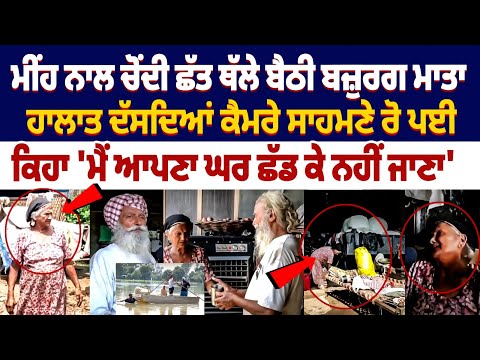 Punjab Flood Emotional Video : ਮੀਂਹ ਨਾਲ ਚੋਂਦੀ ਛੱਤ ਥੱਲੇ ਬੈਠੀ ਬਜ਼ੁਰਗ ਮਾਤਾ, ਹਾਲਾਤ ਦੱਸਦਿਆਂ ਰੋ ਪਈ