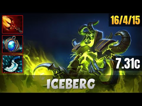 ICEBERG PUGNA MID LANE WITH 16 KILLS | DOTA 2 PATCH 7.31C PRO GAMEPLAY