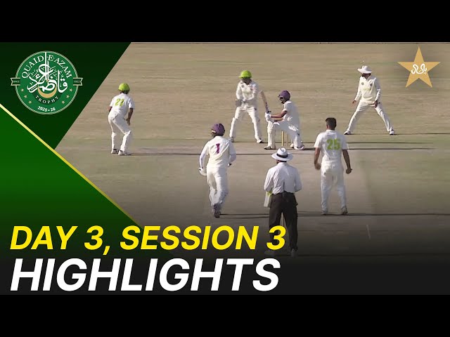 3rd Session Highlights | Lahore Whites vs Karachi Blues | Day 3 | QeAT 2025/26 | M2P1U
