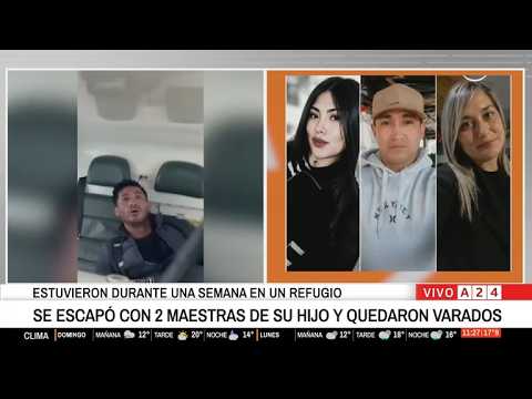 😆 RESCATE EN CHILE: ESCAPÓ CON DOS MAESTRAS DE SU HIJO Y QUEDÓ VARADO POR LA NIEVE