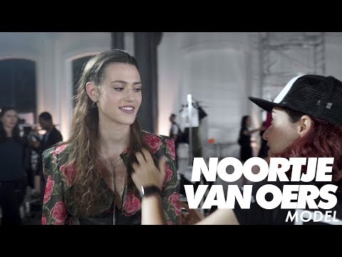Noortje van Oers backstage at John Richmond Spring Summer 2020 Milan Fashion Week