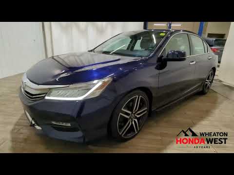 2017 Honda Accord Sedan Touring CVT Sedan in Blue for sale at Wheaton Honda West in Calgary, AB