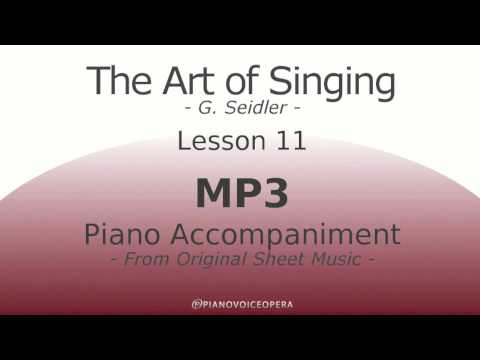 Seidler, The Art of Singing Piano Accompaniment Lesson 11