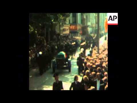 SYND 2 9 75 DE VALERA'S FUNERAL PROCESSION IN DUBLIN