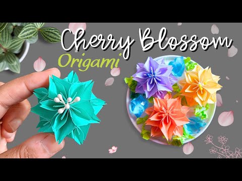 🌸Paper Flowers | How to Make Origami Cherry Blossom🌸| Flower Making with Paper | Paper Sakura DIY |