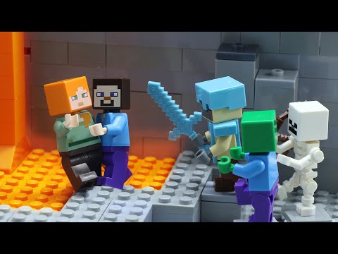 스티브와알렉스의생활 - Alex and Steve Life (Minecraft Animation) - 레고 마인크래프트 스톱모션