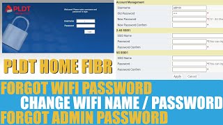 PLDT Home Fibr - How to Forgot / Change / Reset Wifi Name & Password / Admin Settings by Phone 2022
