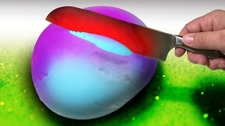 EXPERIMENT 1000 Degree Knife vs Slime Stress Ball with Toothpaste