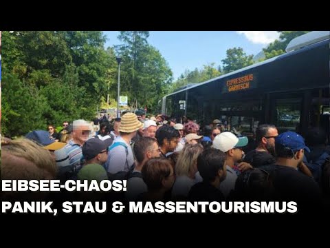 Mass tourism at Eibsee escalates: riots, traffic jams & panic on the bus!