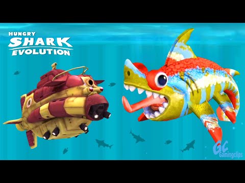 SHARKELEON vs Submarines in Hungry Shark Evolution