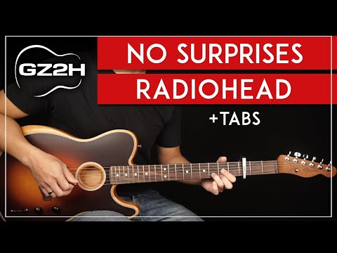 No Surprises Guitar Tutorial Radiohead Guitar Lesson |Riff +  Chords + TAB|