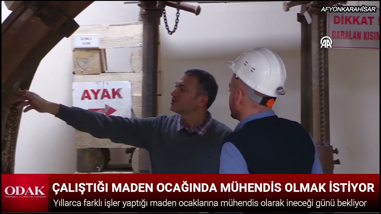 Çalıştığı maden ocağında mühendis olmak istiyor