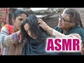 Multiple Women Picking Head Lices Nits From Black Haired Lady ASMR Pakistan