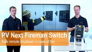 PV Next tűzvédelmi kapcsoló – Biztonságos távkikapcsolás tűz esetén