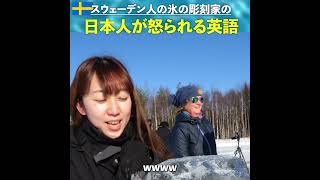 【Tik tokで115万回】日本人がスウェーデン人の彫刻のプロに怒られる英会話