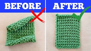 SAY GOODBYE TO THE CURL! - Testing Techniques to Fix Tunisian Crochet Curling