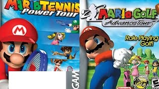 mario golf advance tour and mario power tennis advance game play 2 in 1