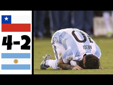 Argentina vs Chile 2-4 Full Penalty Shootout (English Commentary) 2016 Copa America Final