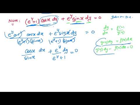 Solving Ordinary Differential Equation - Variable Separable Form