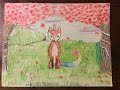 Timelapse Drawing: Spring Themed Foxicorn Scene ...