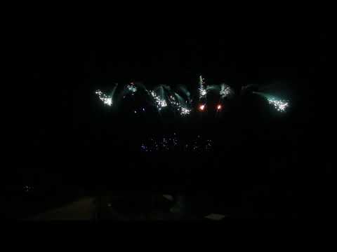 49 FAN SHOTS BLUE MINE TO BLUE TO WHITE STROBE WATERFALL