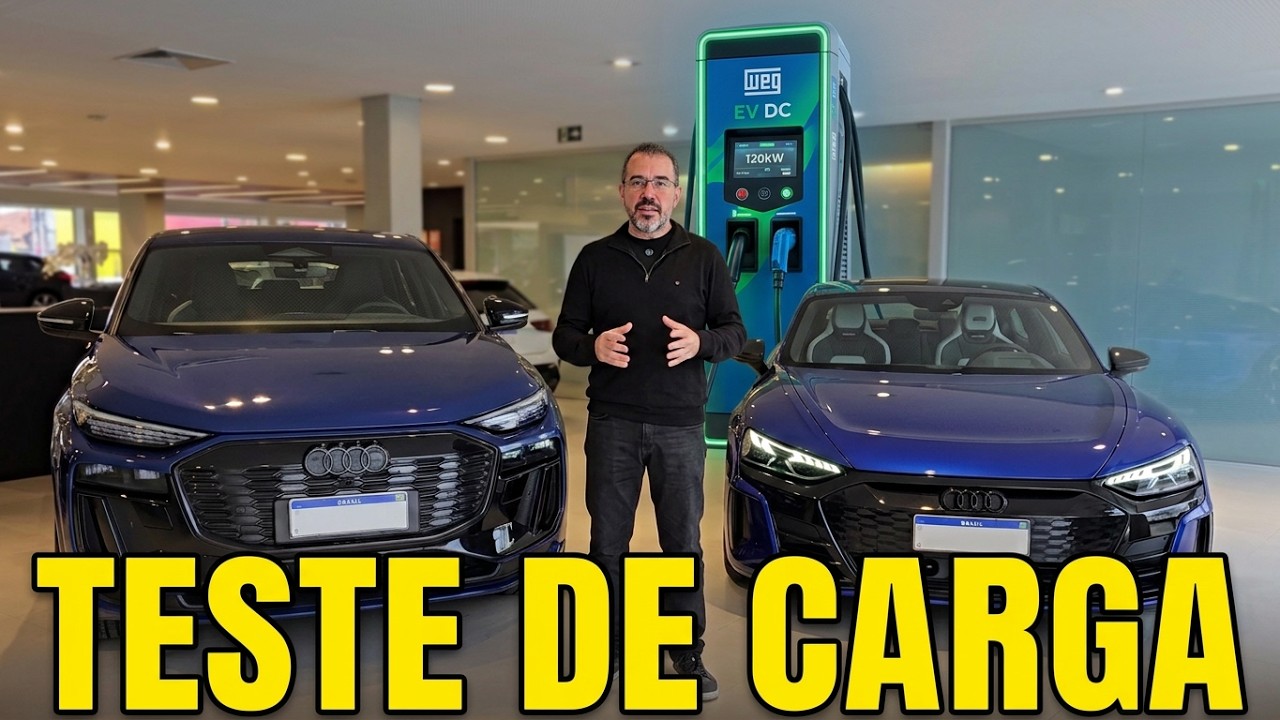 O carregador mais potente do Brasil - Teste no RS e-tron GT e Q6 e-tron