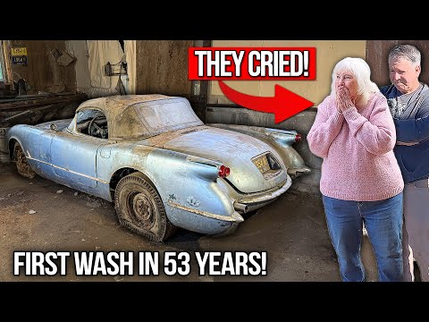 Wife Sees Deceased Husband's Corvette CLEANED For the First Time in 53 Years! | Best Reaction EVER