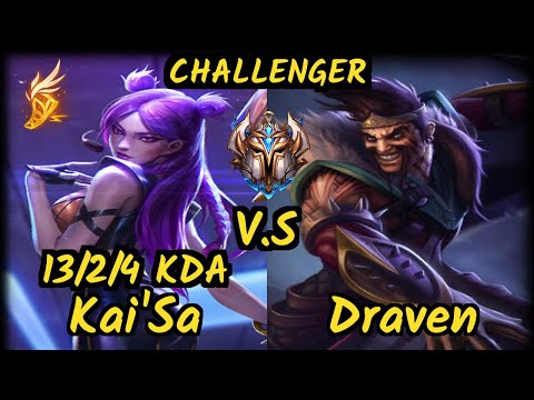 MSF.P Neon (KAI'SA) vs DRAVEN - 13/2/4 KDA BOTTOM ADC CHALLENGER GAMEPLAY - EUW