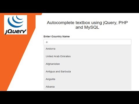 Autocomplete textbox using jQuery PHP and MySQL  Like Google Autocomplete textbox 