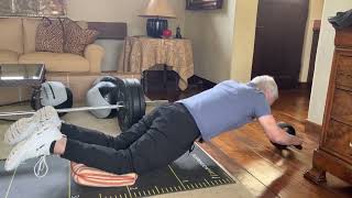 My 79yr old Client Doing an ab roller with perfect