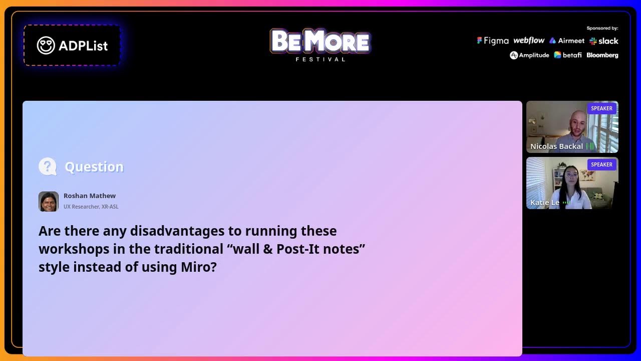 Easy To Run, Interactive Workshops To Build Better Products| ADPList BeMore Festival '22