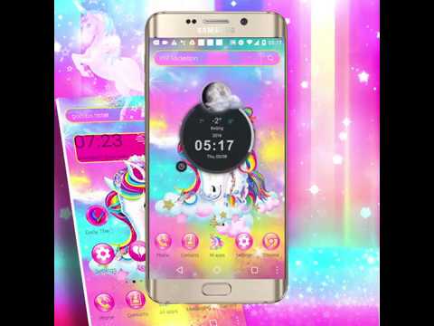 Unicorn Shiny Rainbow Theme Video