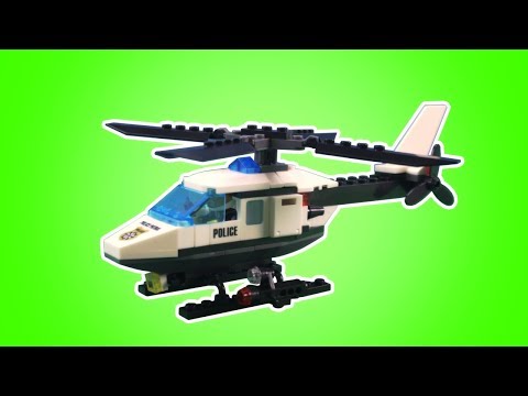 Toy police helicopter - Collect lego designer toy 👮 🚁👍 Video