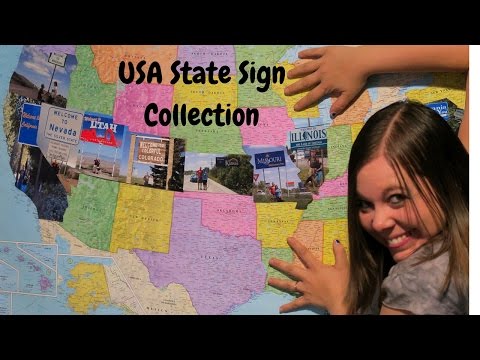 My State Sign Collection | DIY Map Travel Picture Collage