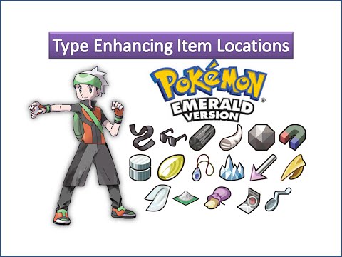 Pokemon Emerald - Type Enhancing Item Locations