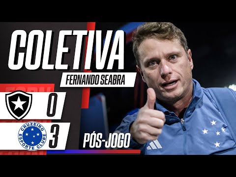 BOTAFOGO 0 X 3 CRUZEIRO - Pós-jogo com a coletiva de Fernando Seabra