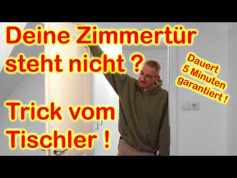 Die Zimmertür fällt von alleine zu oder geht auf?