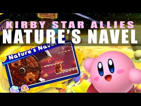 Nature's Navel Kirby Star Allies walkthrough #11 - Nature's Navel jigsaw pieces & button switch