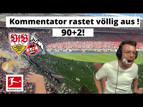 Commentator completely loses control over VfB's last minute goal against Cologne VfB - 1.FC Colog...