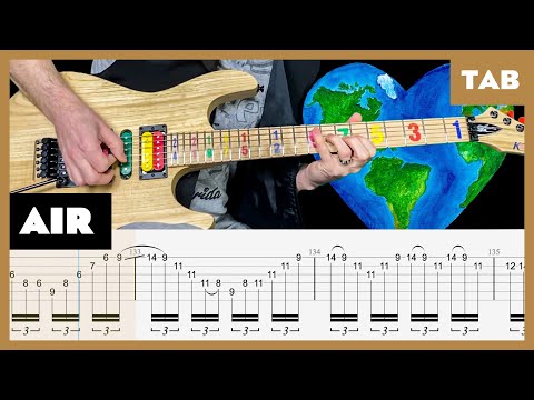Jason Becker - Air - (Melody Guitar Only) Guitar Tab | Lesson | Cover | Tutorial