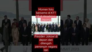 Download lagu Momen sesi foto bersama Presiden Jokowi dengan pemimpin negara lain di KTT G7 di Hiroshima, Jepang mp3