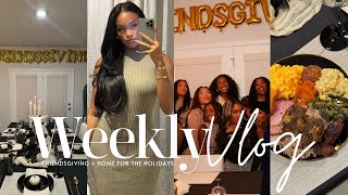 WEEKLY VLOG! FRIENDSGIVING + HOME FOR THE HOLIDAYS + NEW CAFES & MORE! ALLYIAHSFACE VLOGS