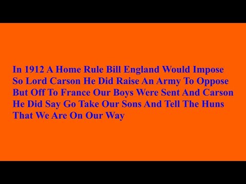 Coming Down The Road - Loyalist Song ( Lyrics )